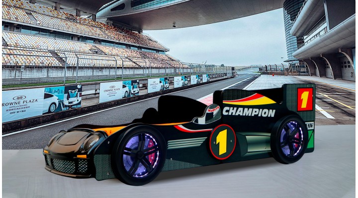 B173BL  champion Formula Car Bed-Black